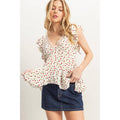 Ditsy Floral Flutter Blouse
