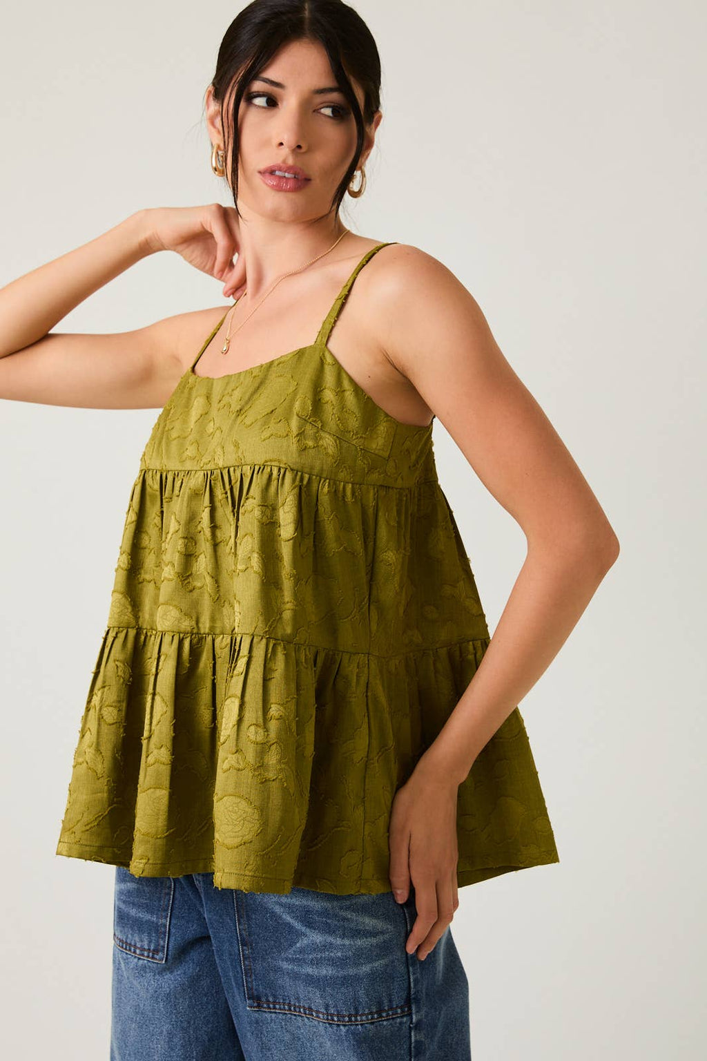 Sleeveless Tiered Top