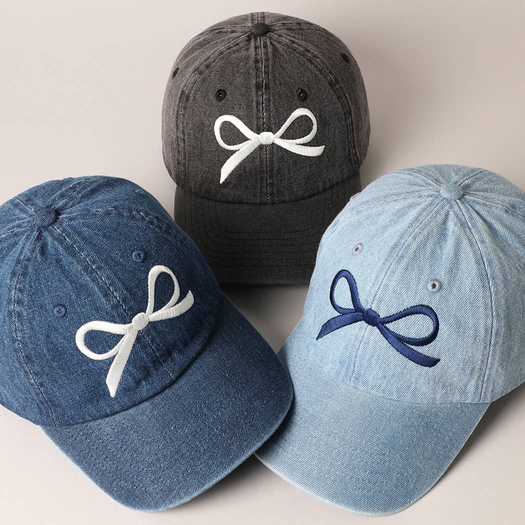 Darling Bow Denim Cap