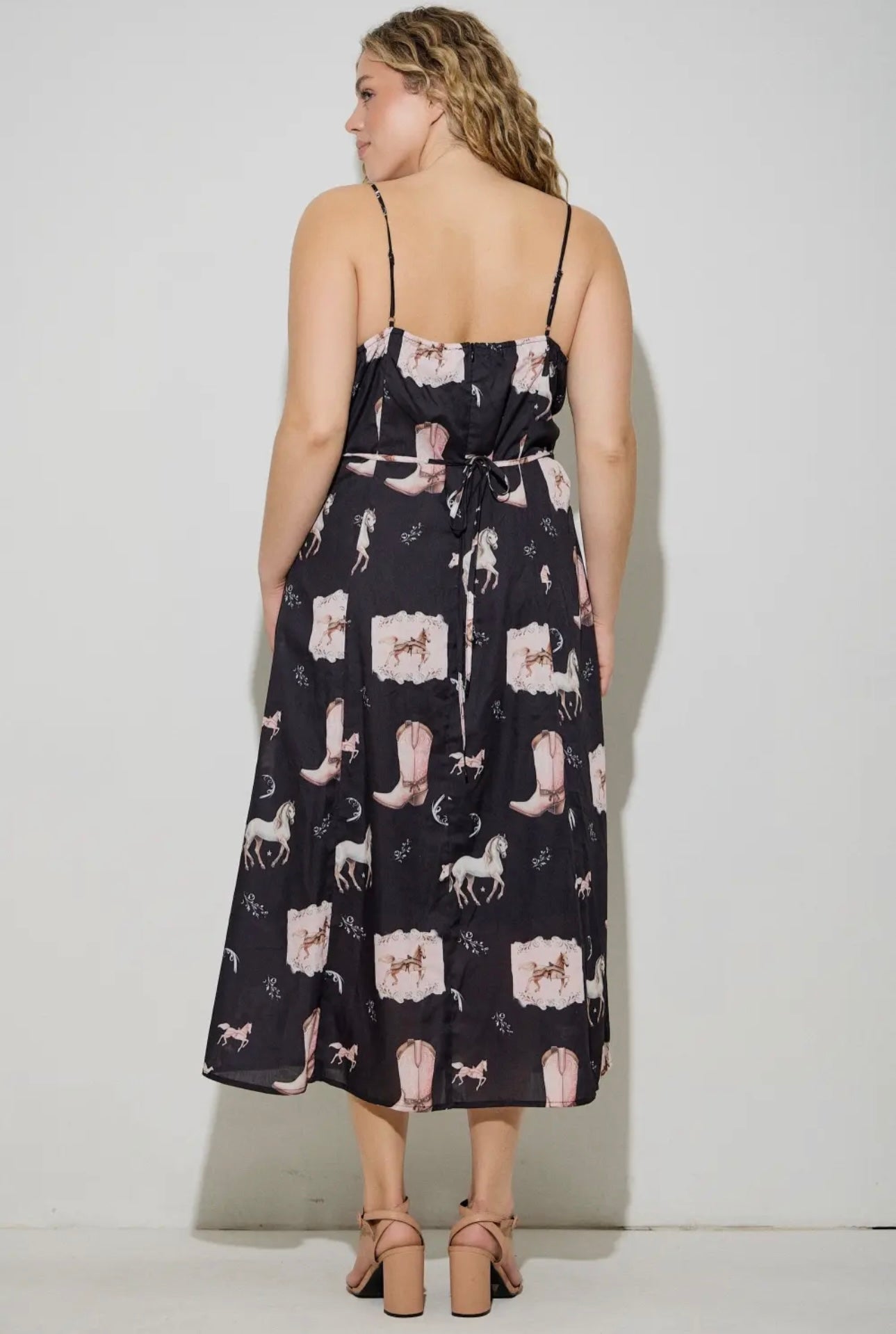 Equestrian Charm Midi Dress