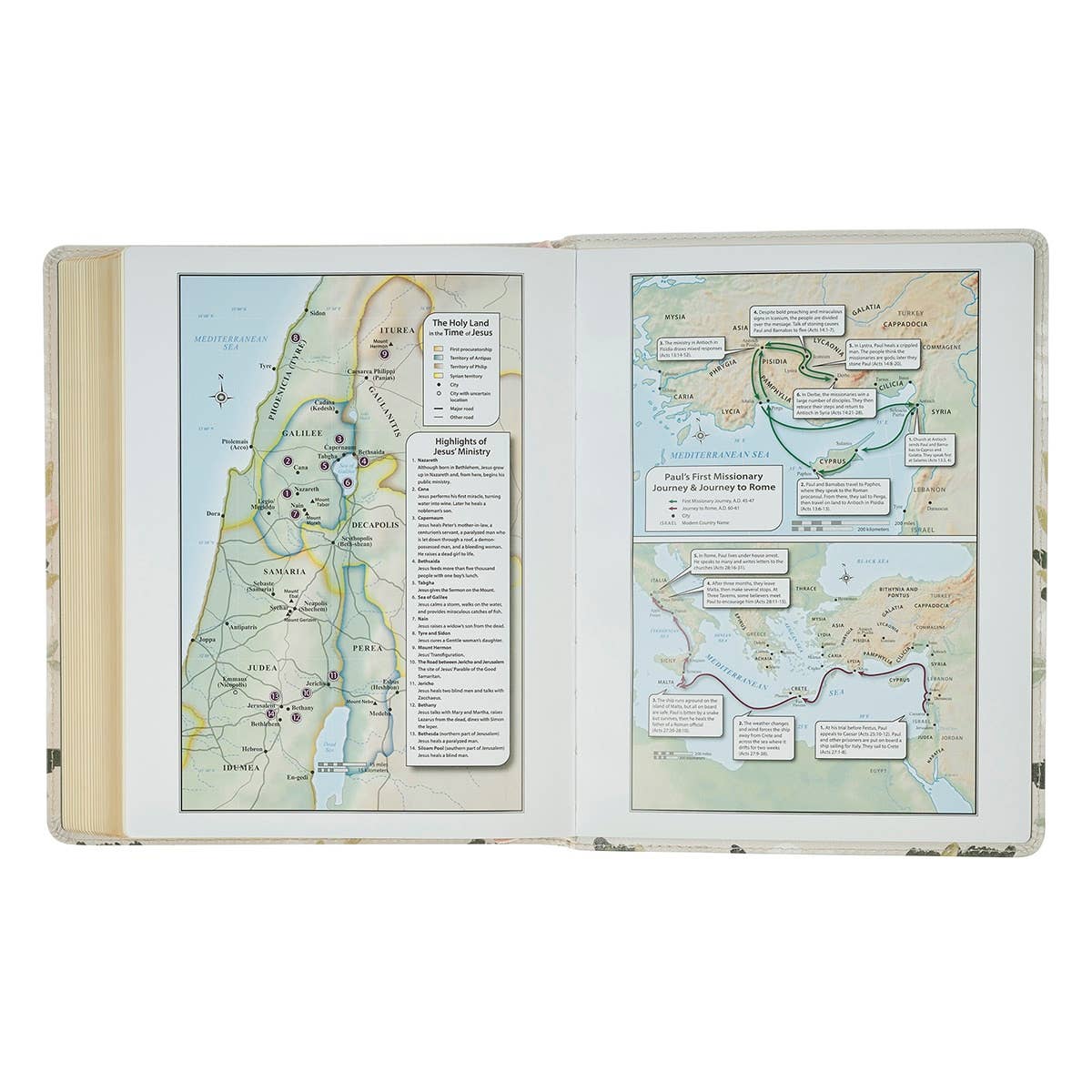 KJV Note-Taking Bible – Floral Ps 91:4