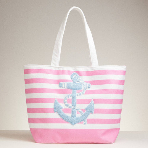 Anchored In Love Beach Tote