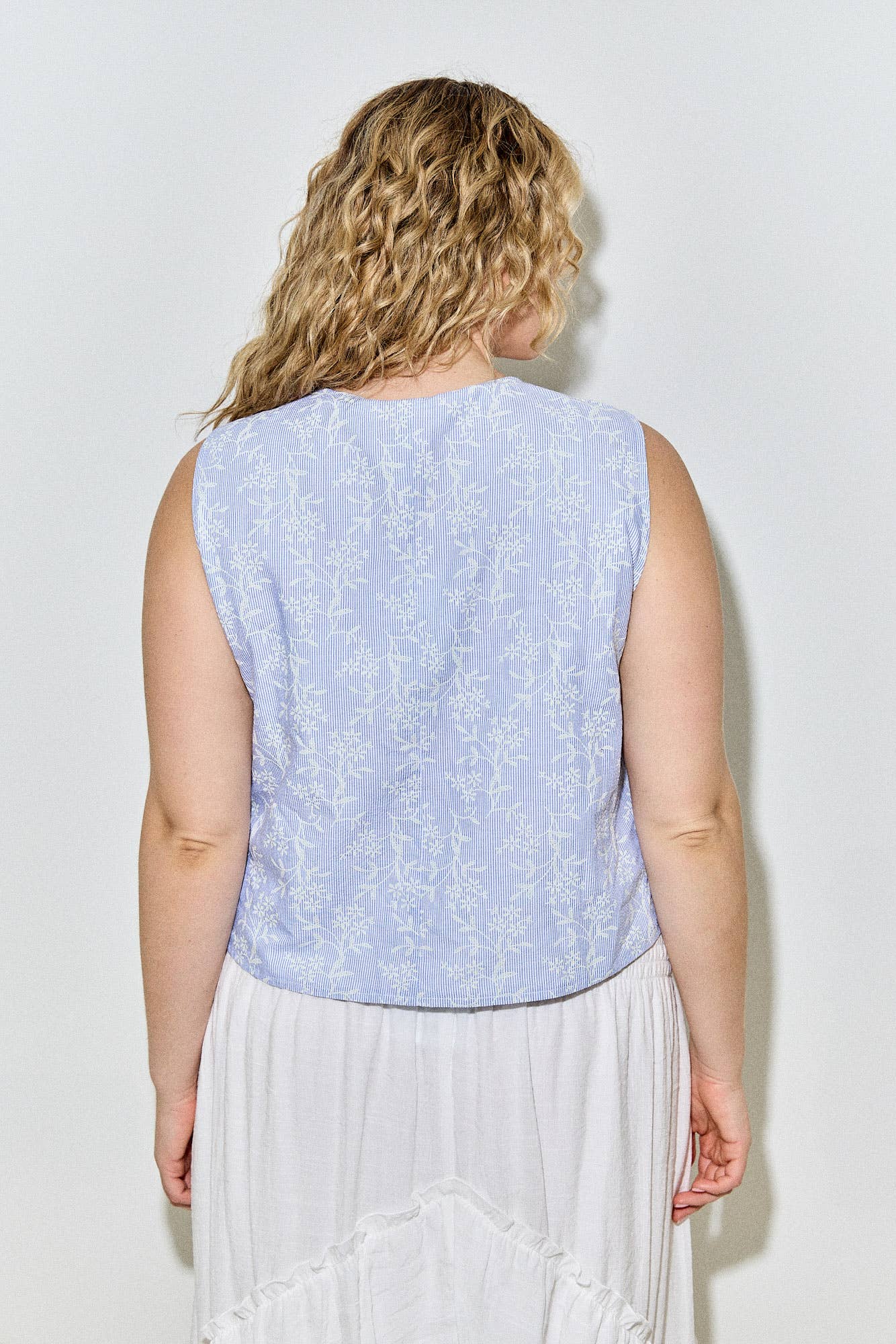 Bloom Floral Tie Vest