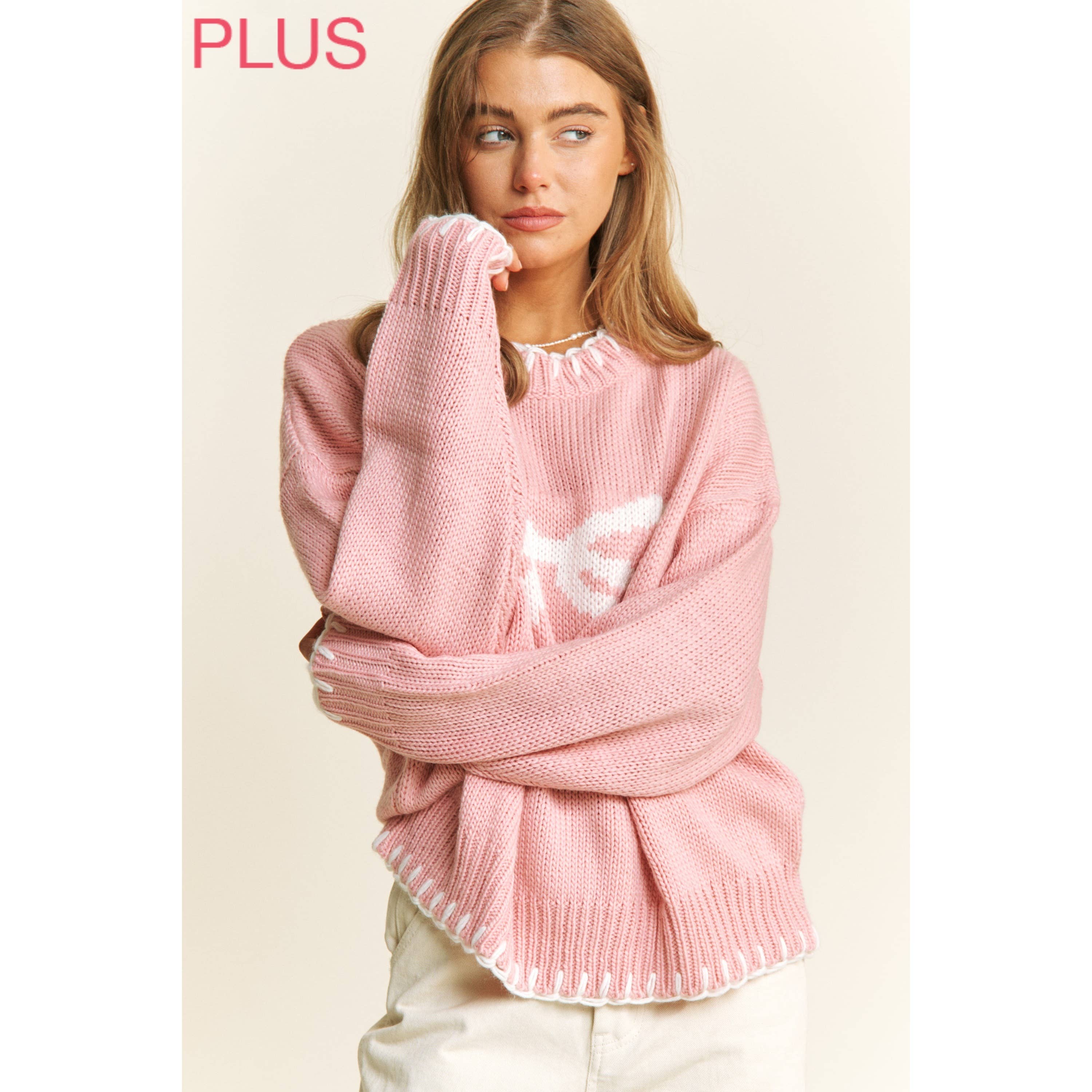 Blushing Bow Pullover