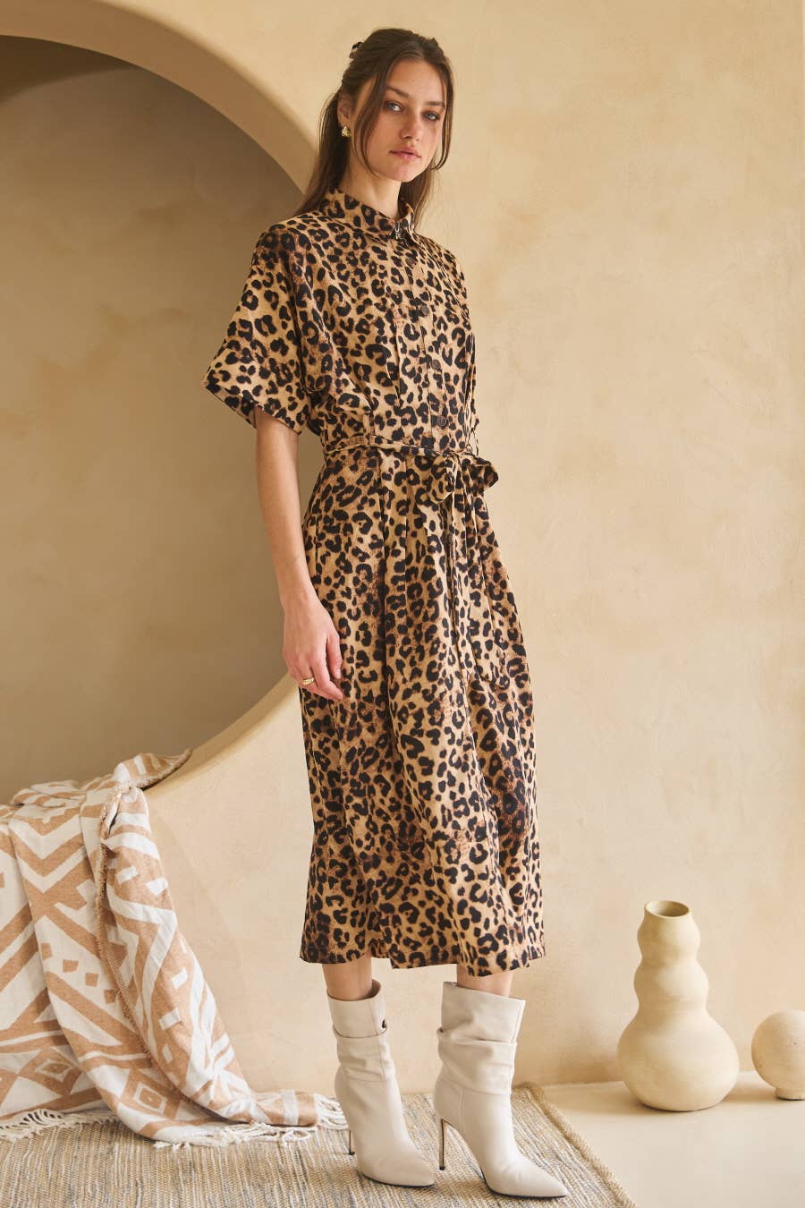 Wynona Belted Shirt Dress