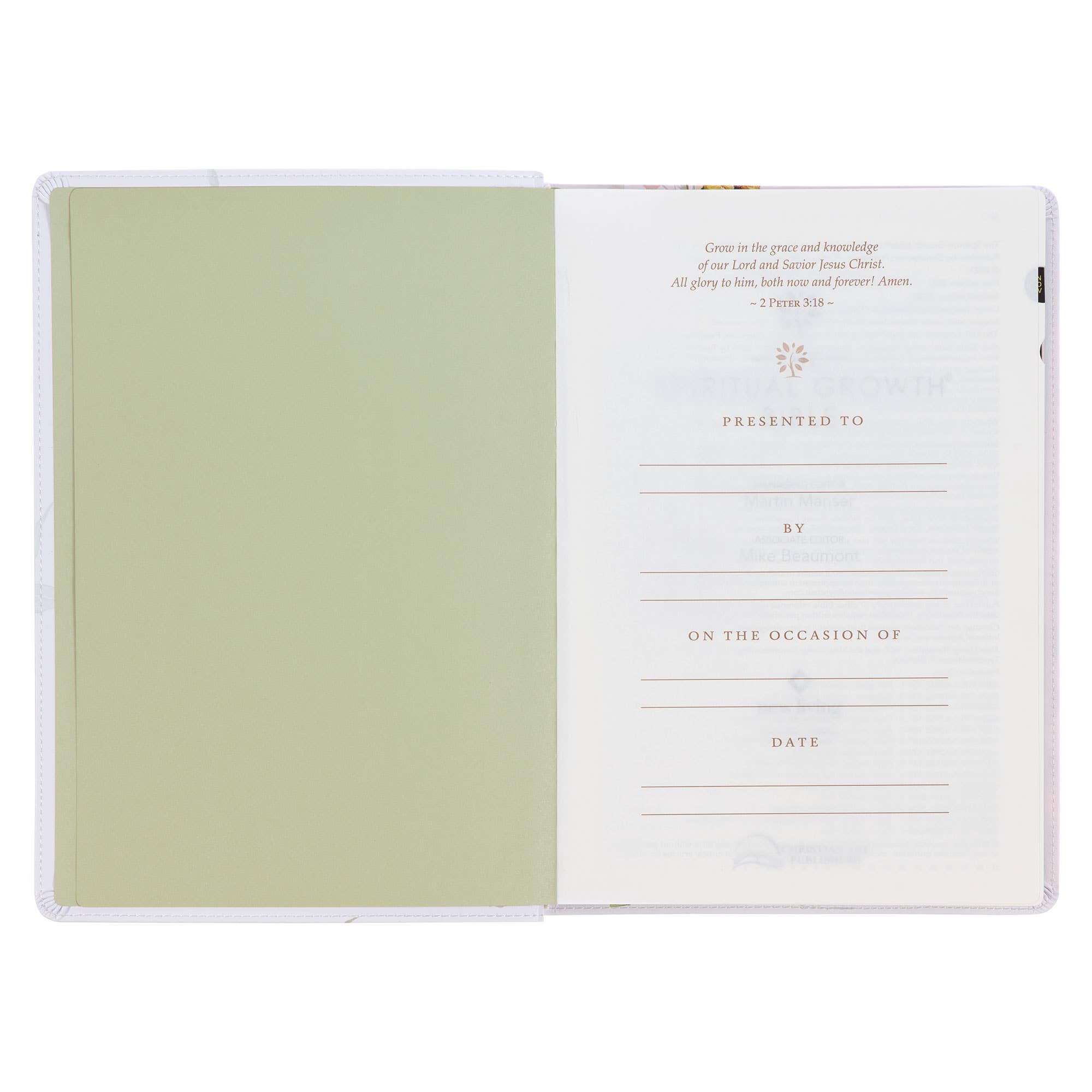 NLT Spiritual Growth Bible - Floral
