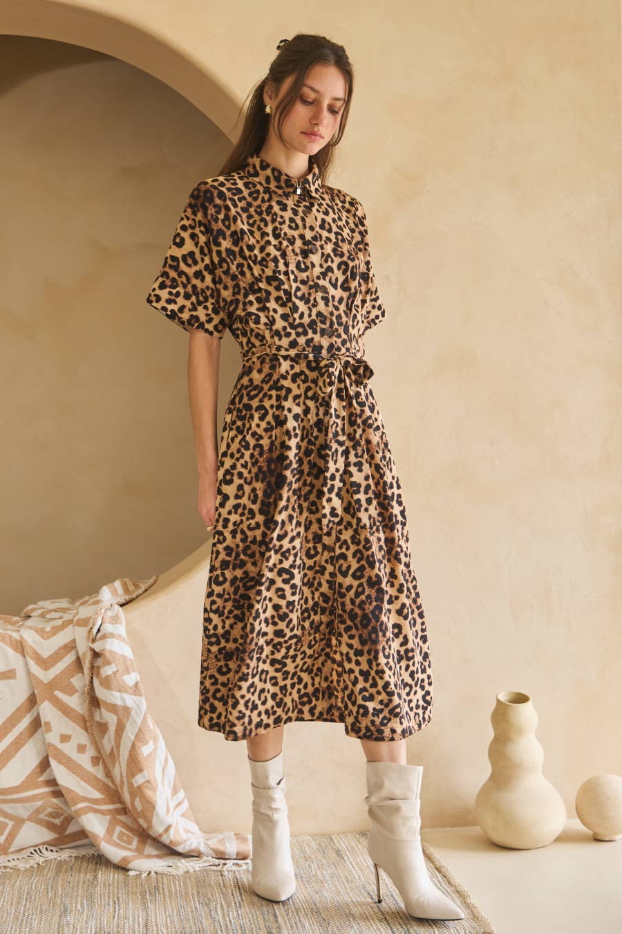Wynona Belted Shirt Dress