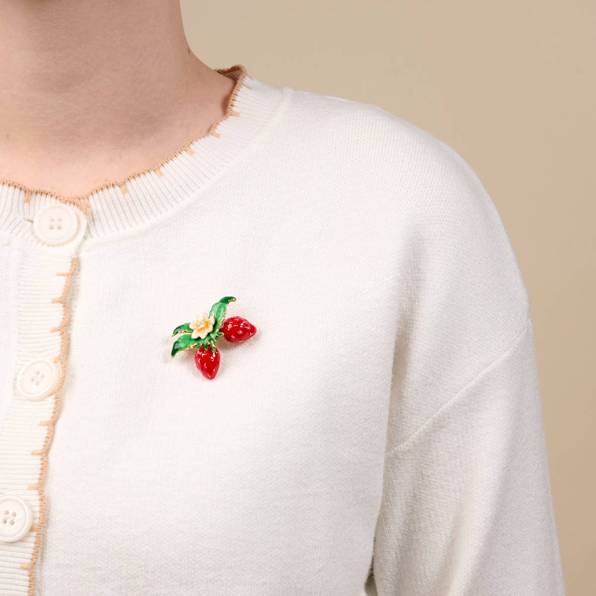 Strawberry Brooch Pin