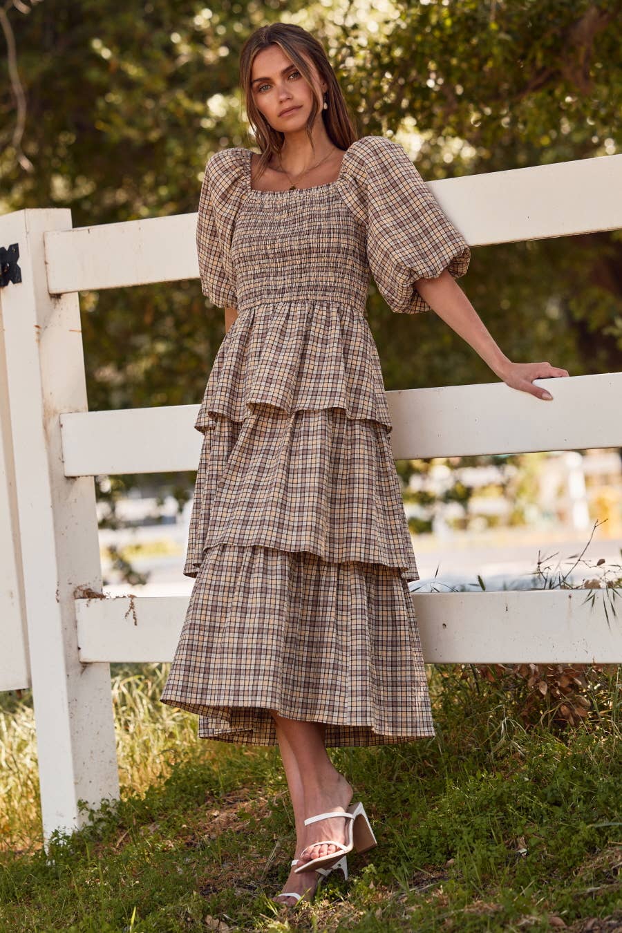 Haven Smocked Midi Dress