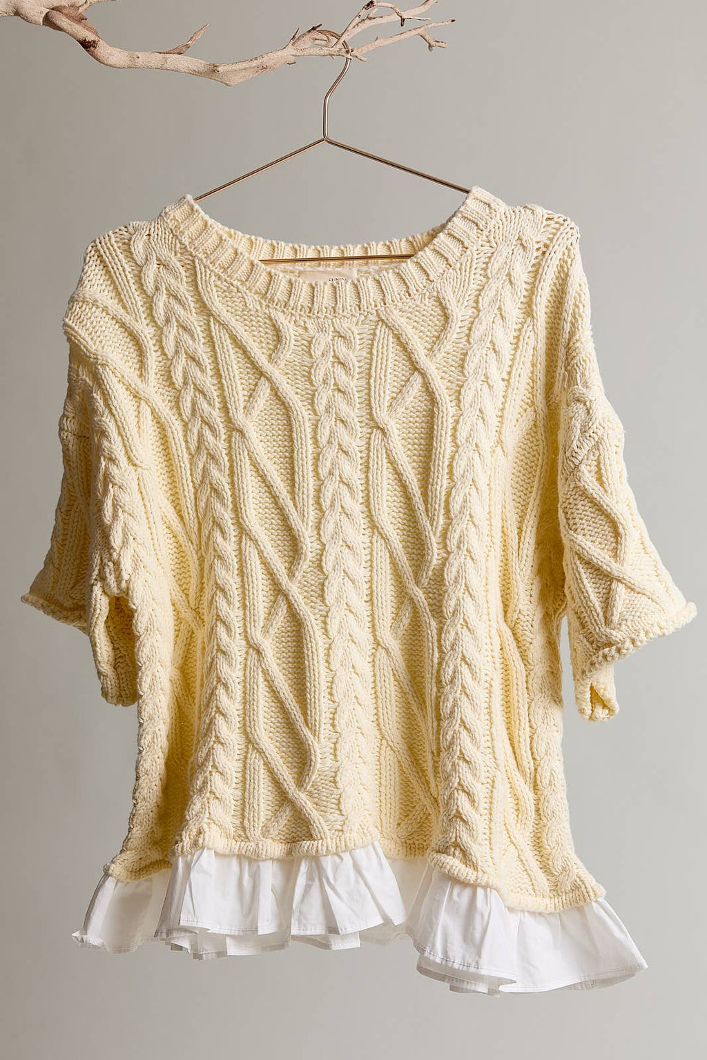 Ruffle Cable Knit