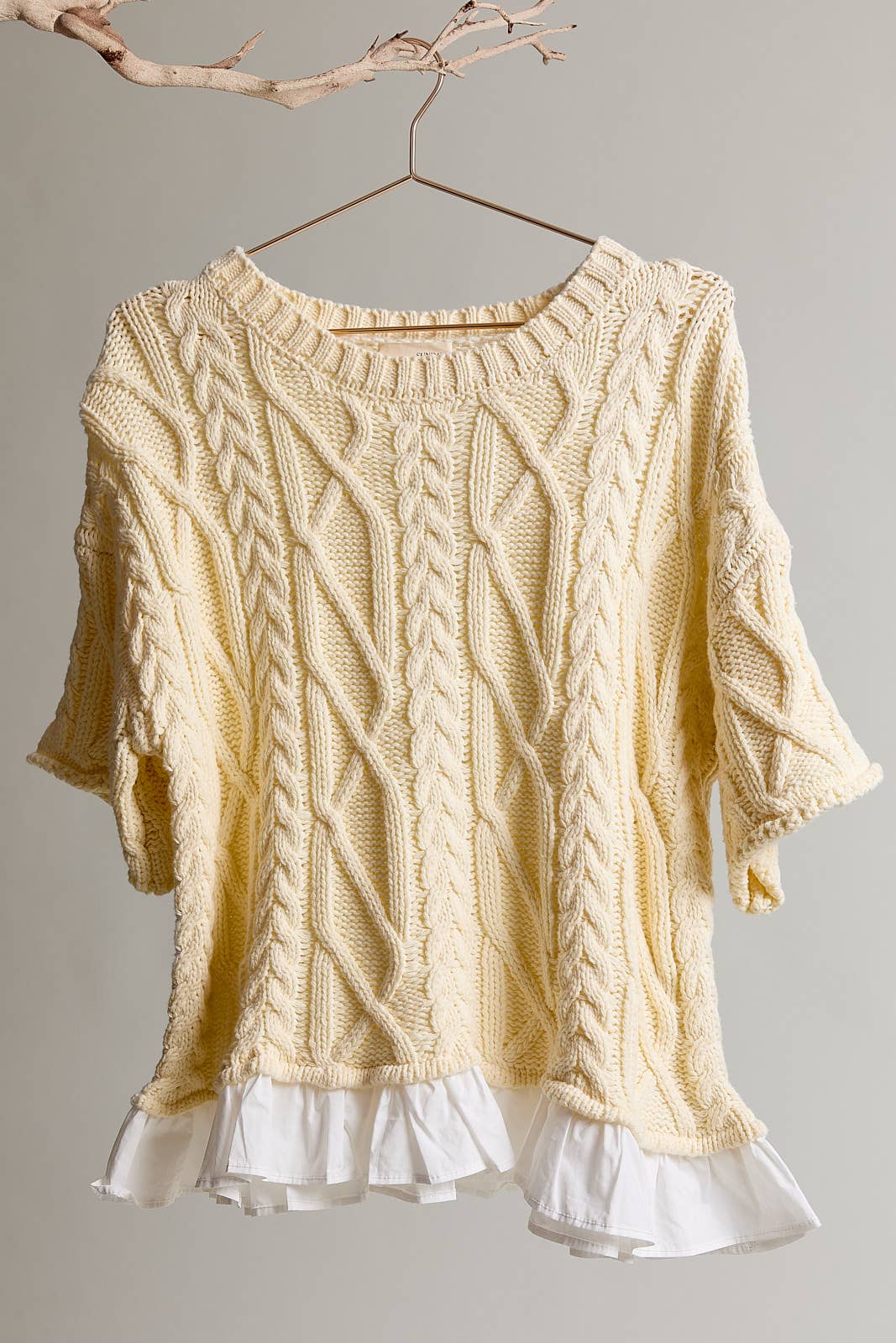 Ruffle Cable Knit