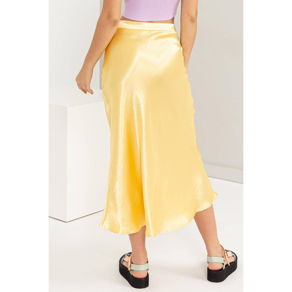 Satin Midi Skirt
