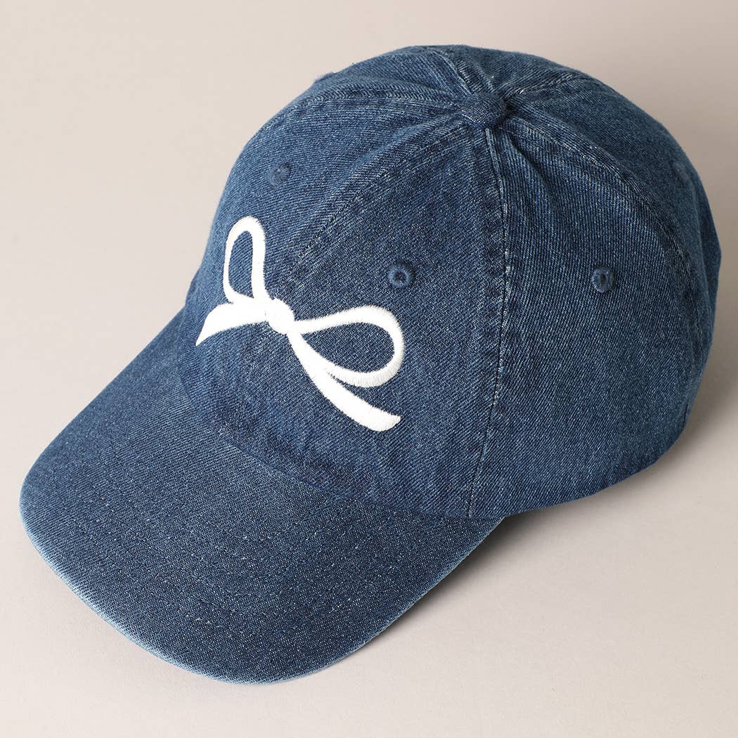Darling Bow Denim Cap