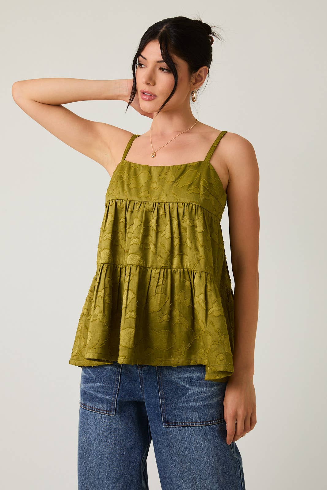 Sleeveless Tiered Top