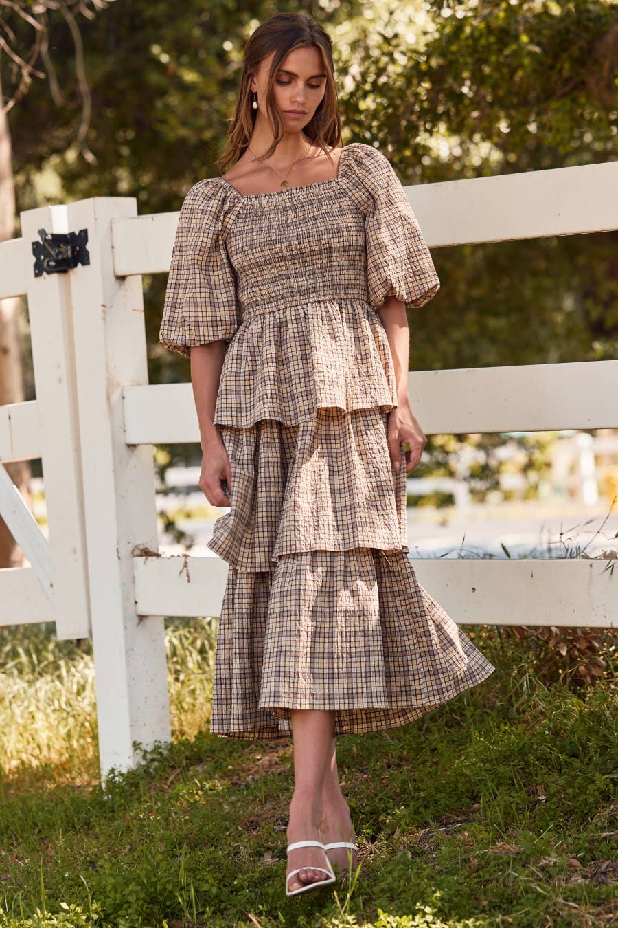 Haven Smocked Midi Dress