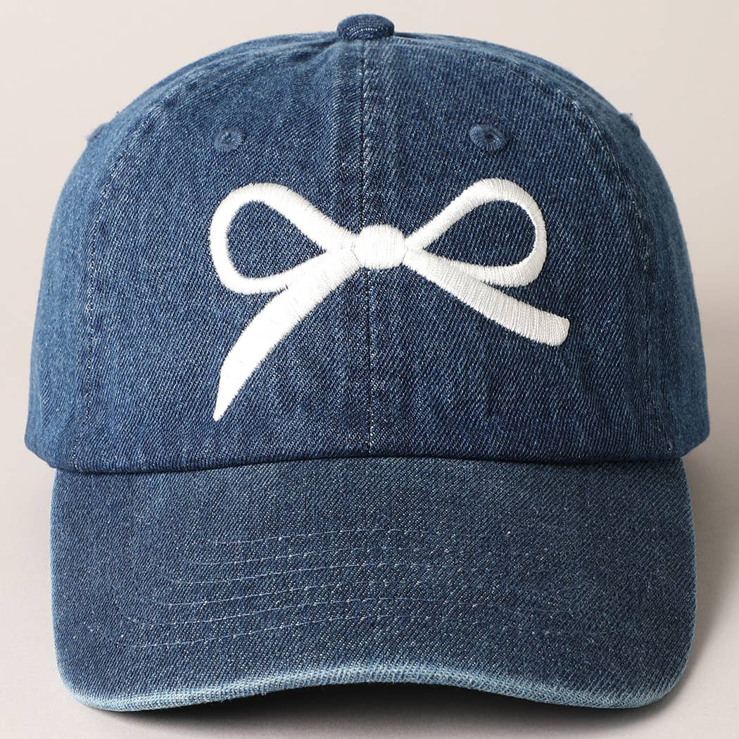 Darling Bow Denim Cap