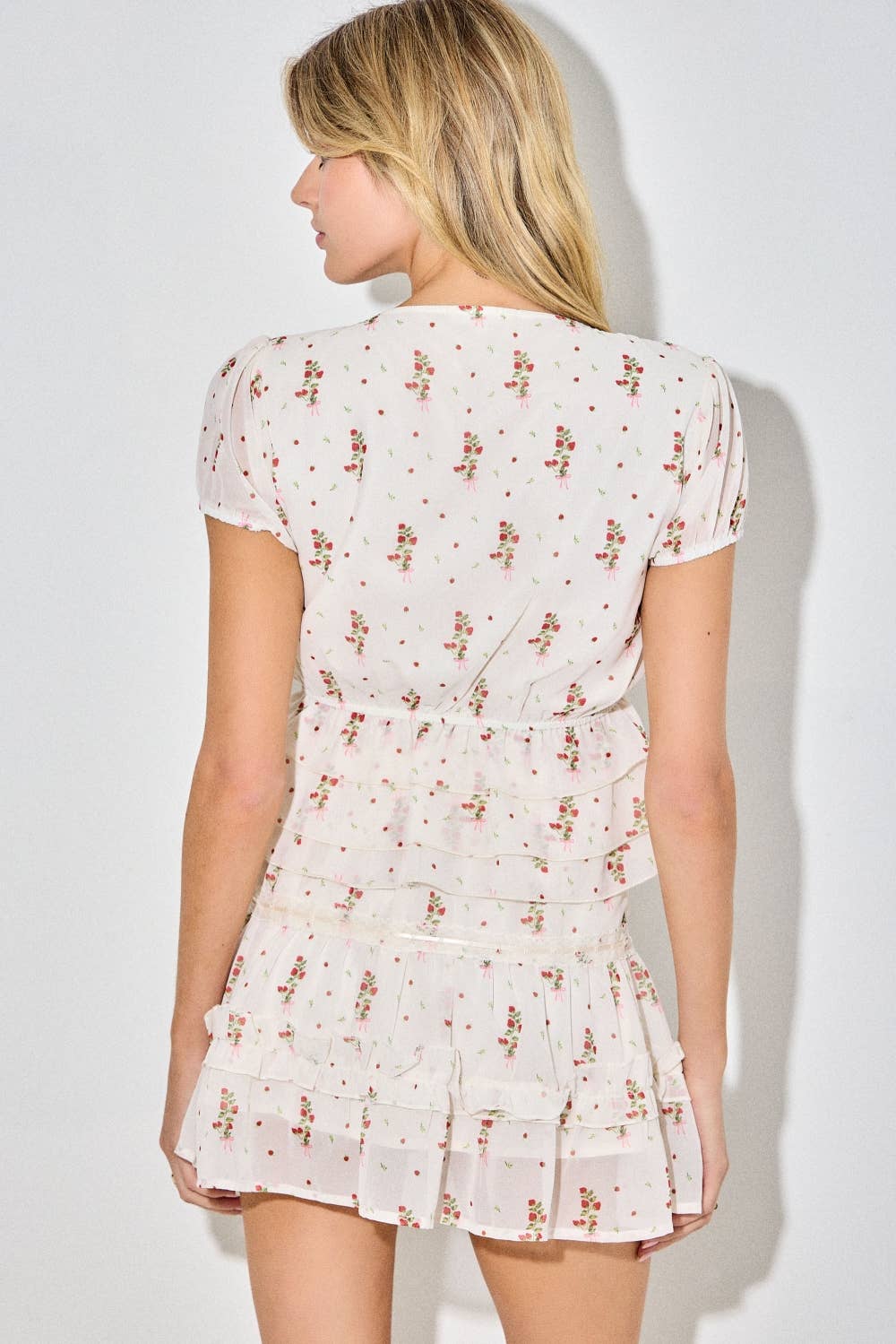 Strawberry Ruffle Top