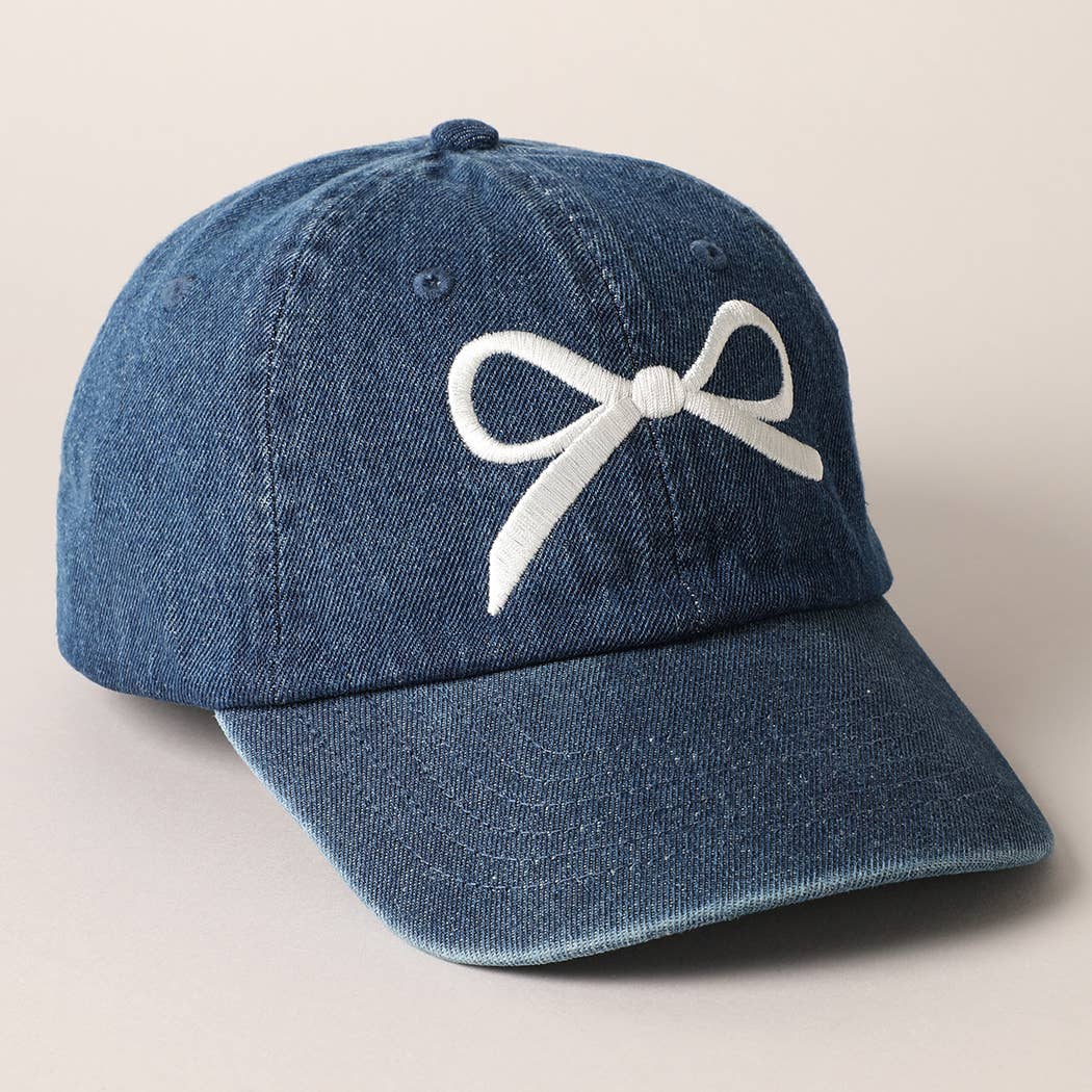 Darling Bow Denim Cap
