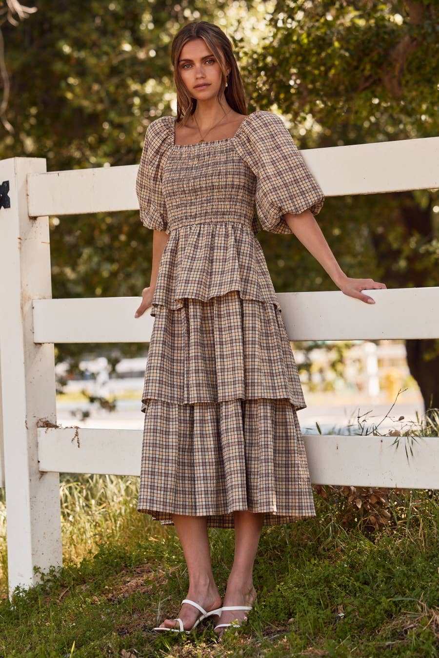 Haven Smocked Midi Dress