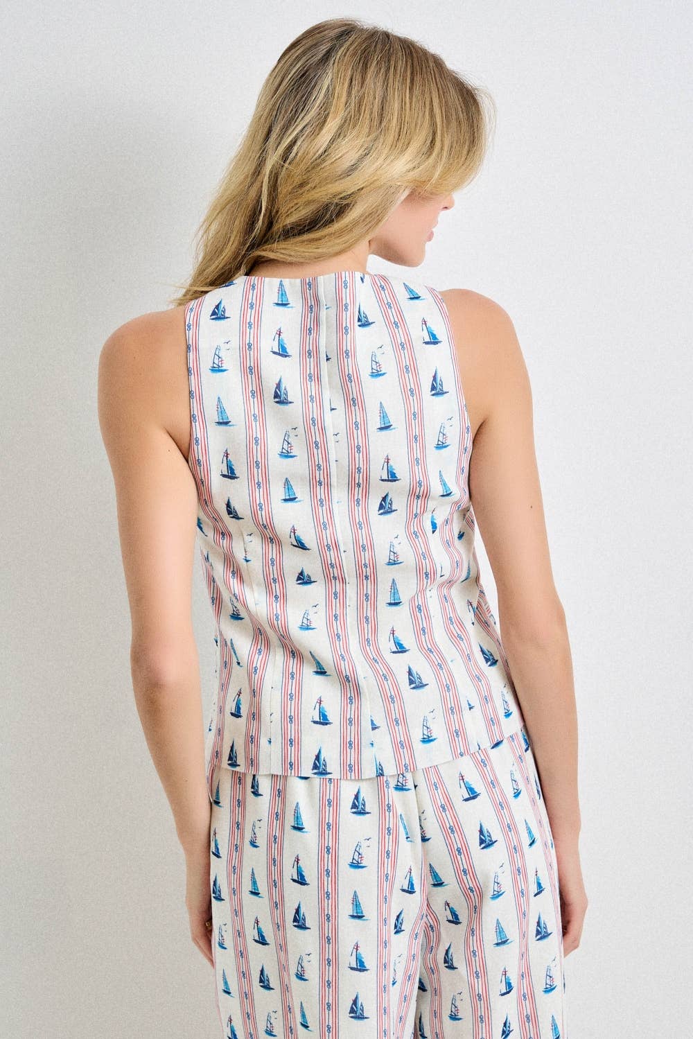 Boat Day Button Up Vest
