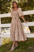 Marie Smocked Midi Dress