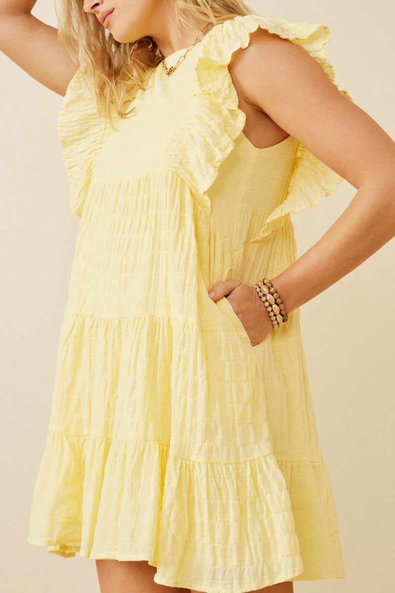 Eve Texture Ruffle Dress