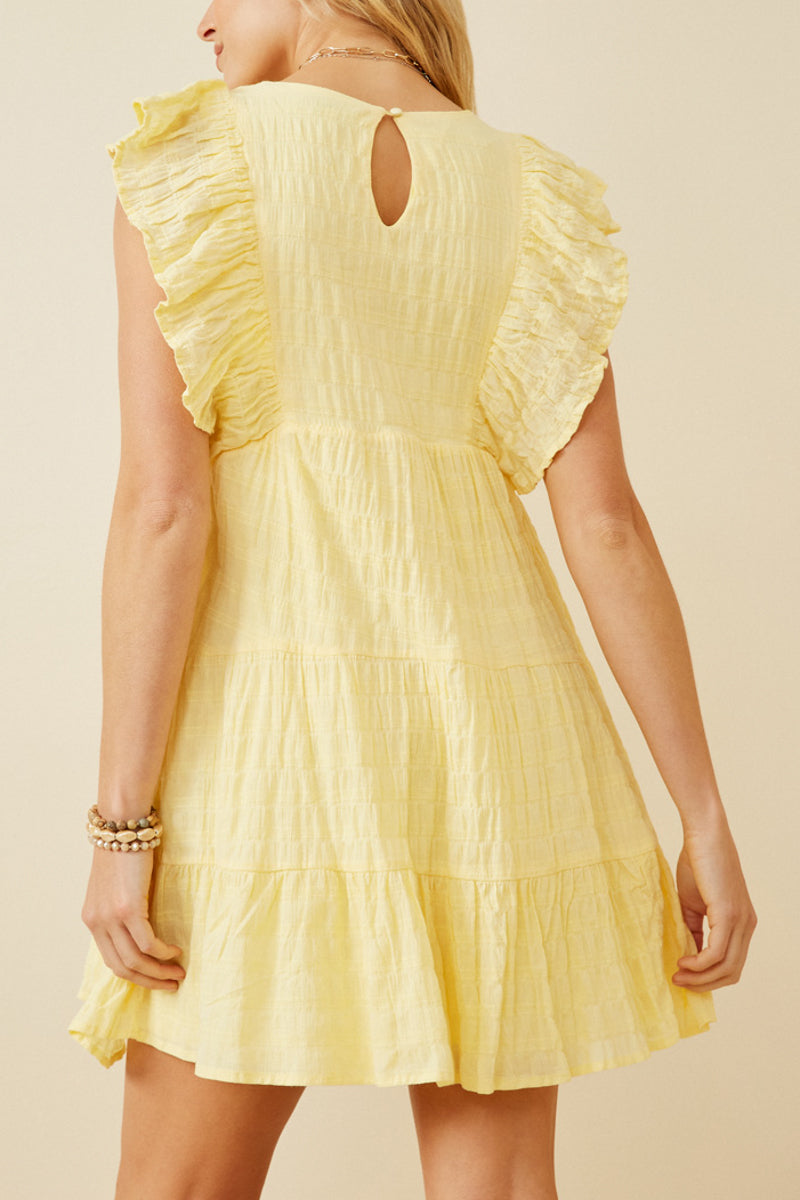 Eve Texture Ruffle Dress