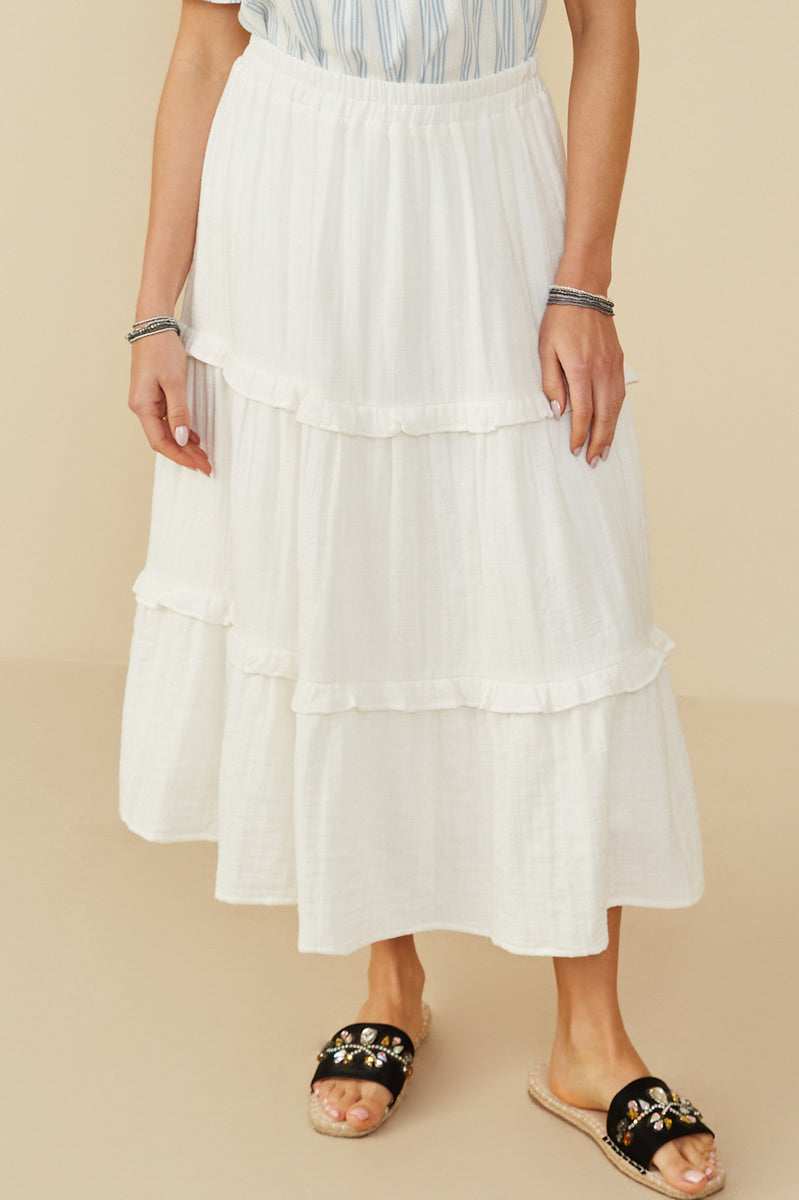 Bloom Tiered Textured Skirt