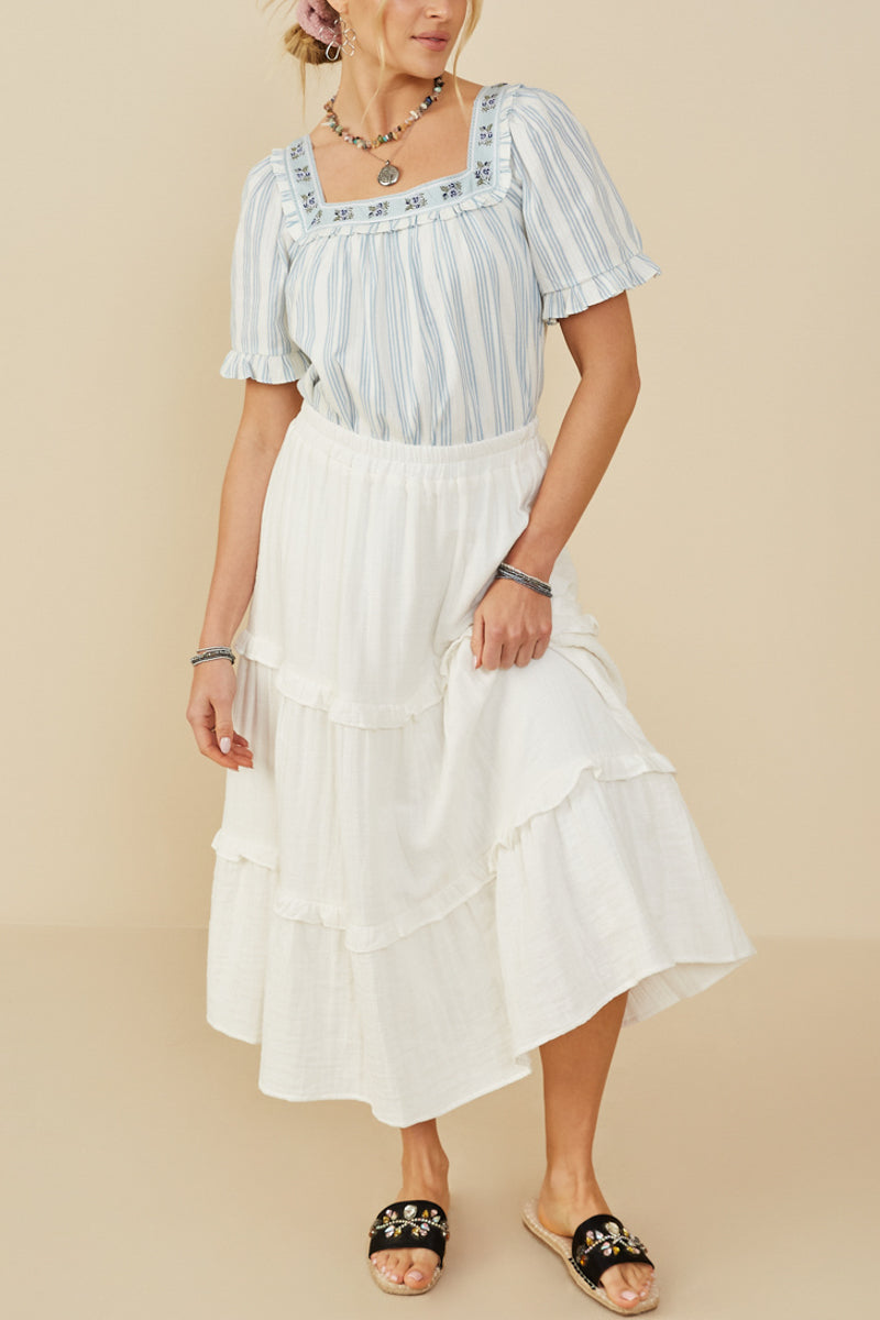 Bloom Tiered Textured Skirt