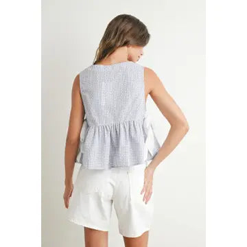 Sky Meadow Peplum Top