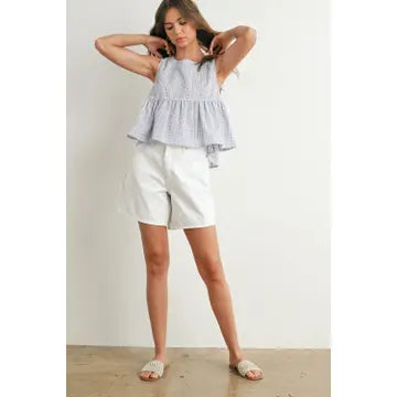 Sky Meadow Peplum Top