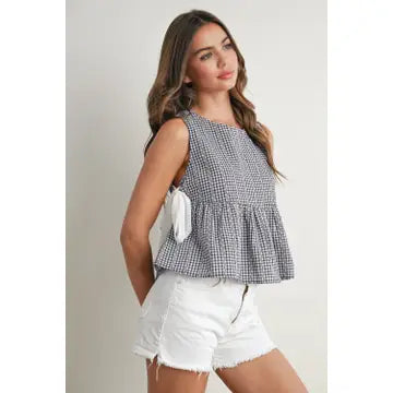 Sky Meadow Peplum Top