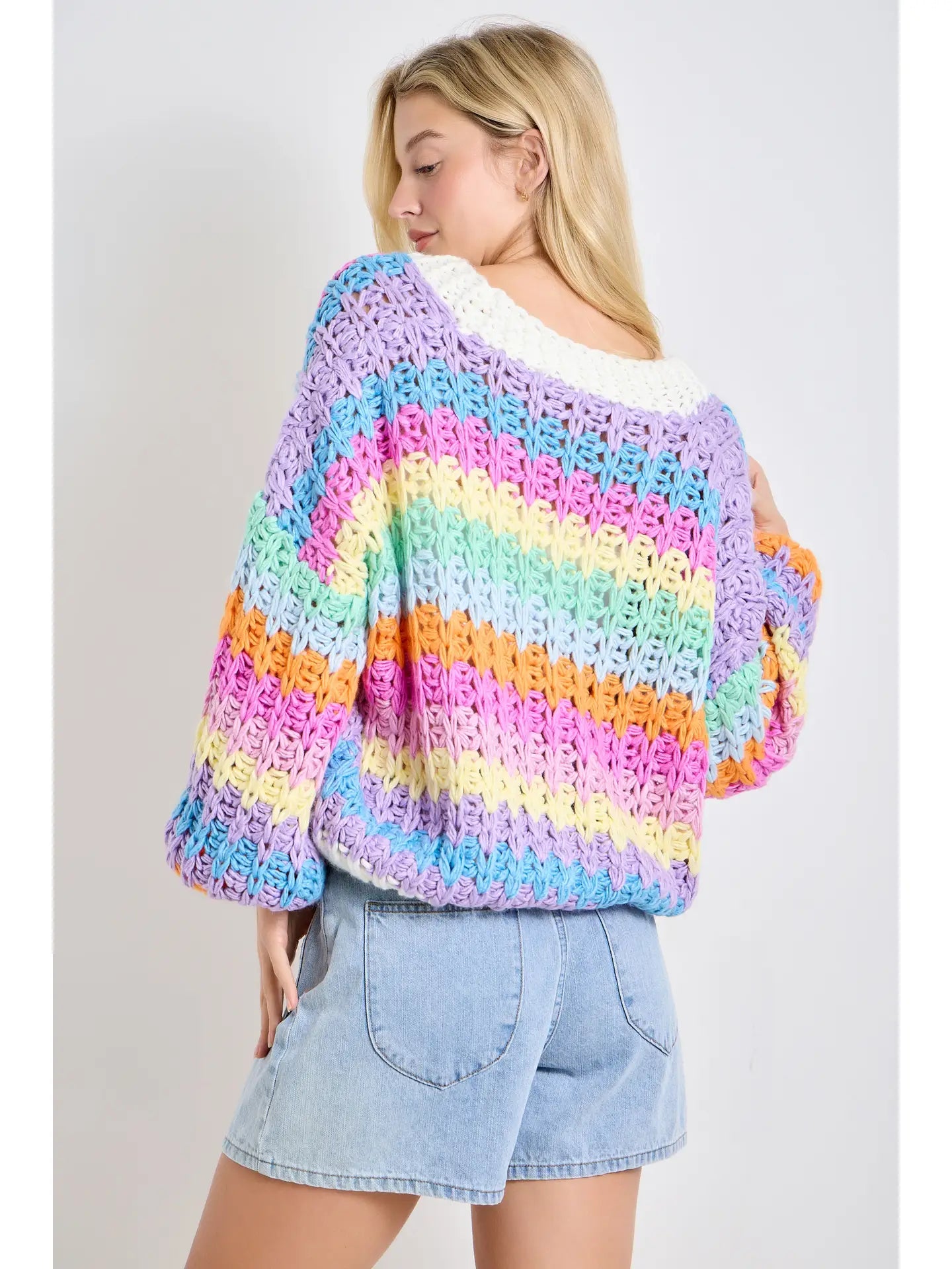 Rainbow Knit Cardigan