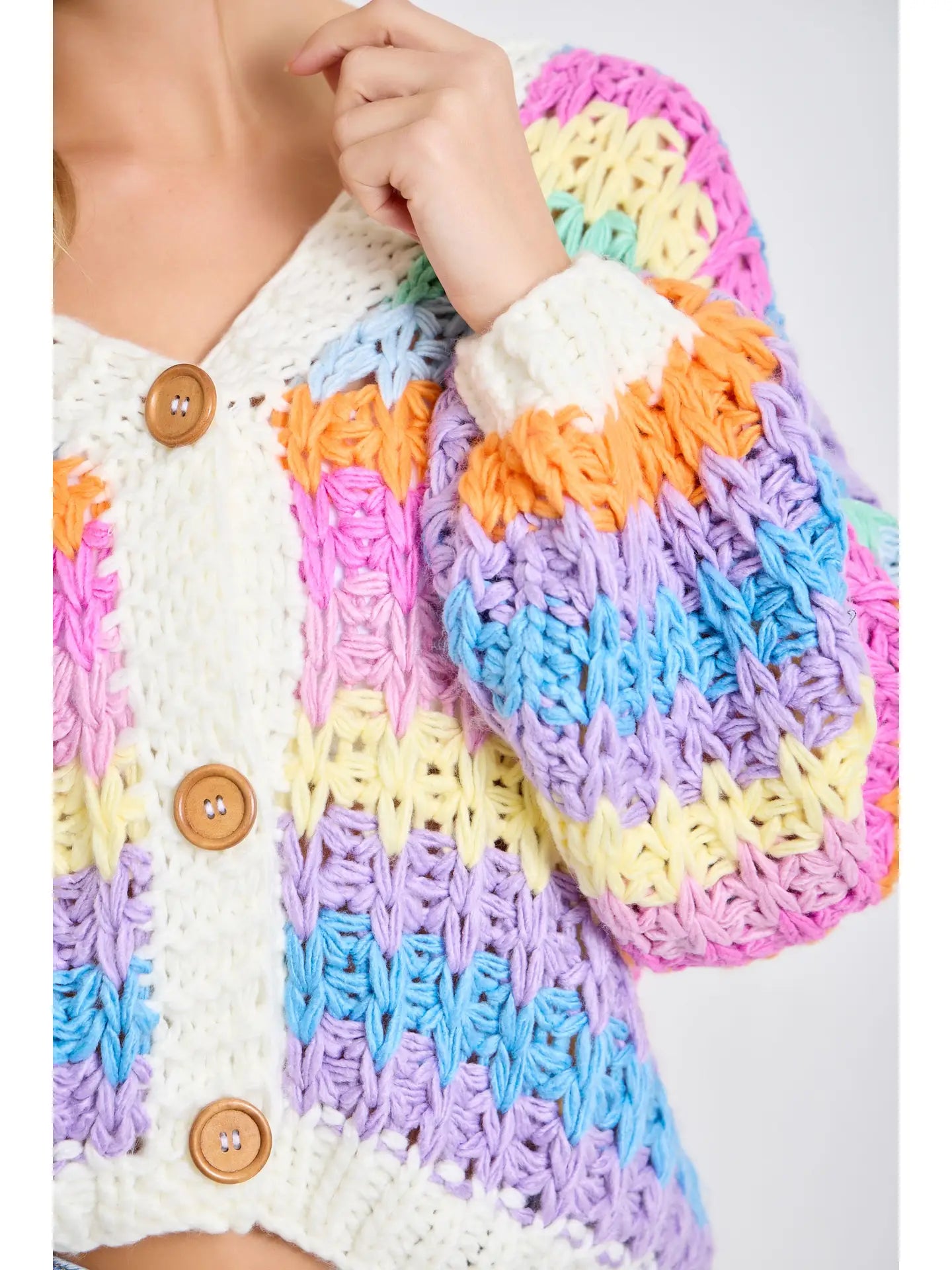 Rainbow Knit Cardigan