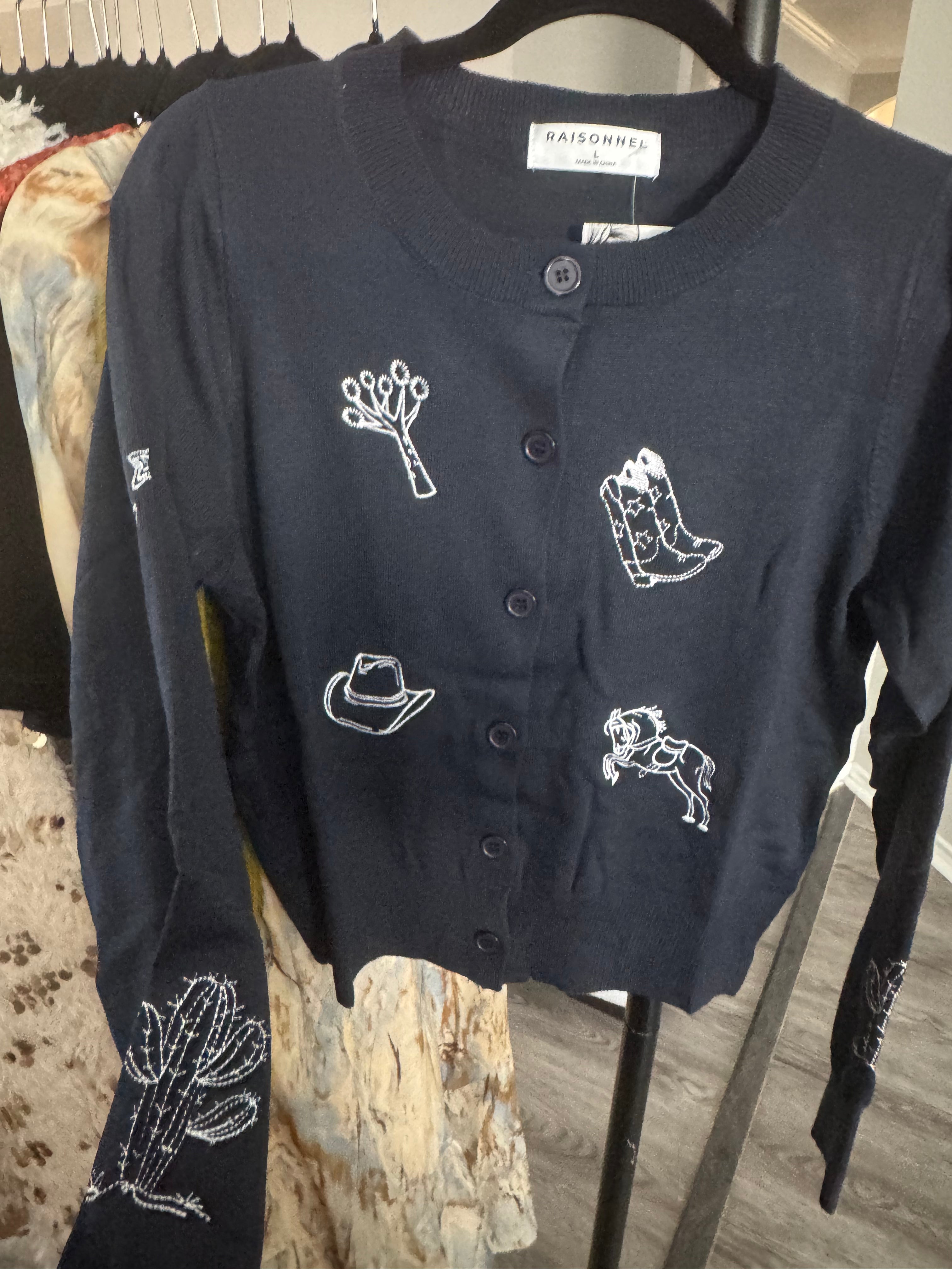 Western Embroidered Cardigan