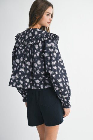 Floral Peter Pan Collar Blouse