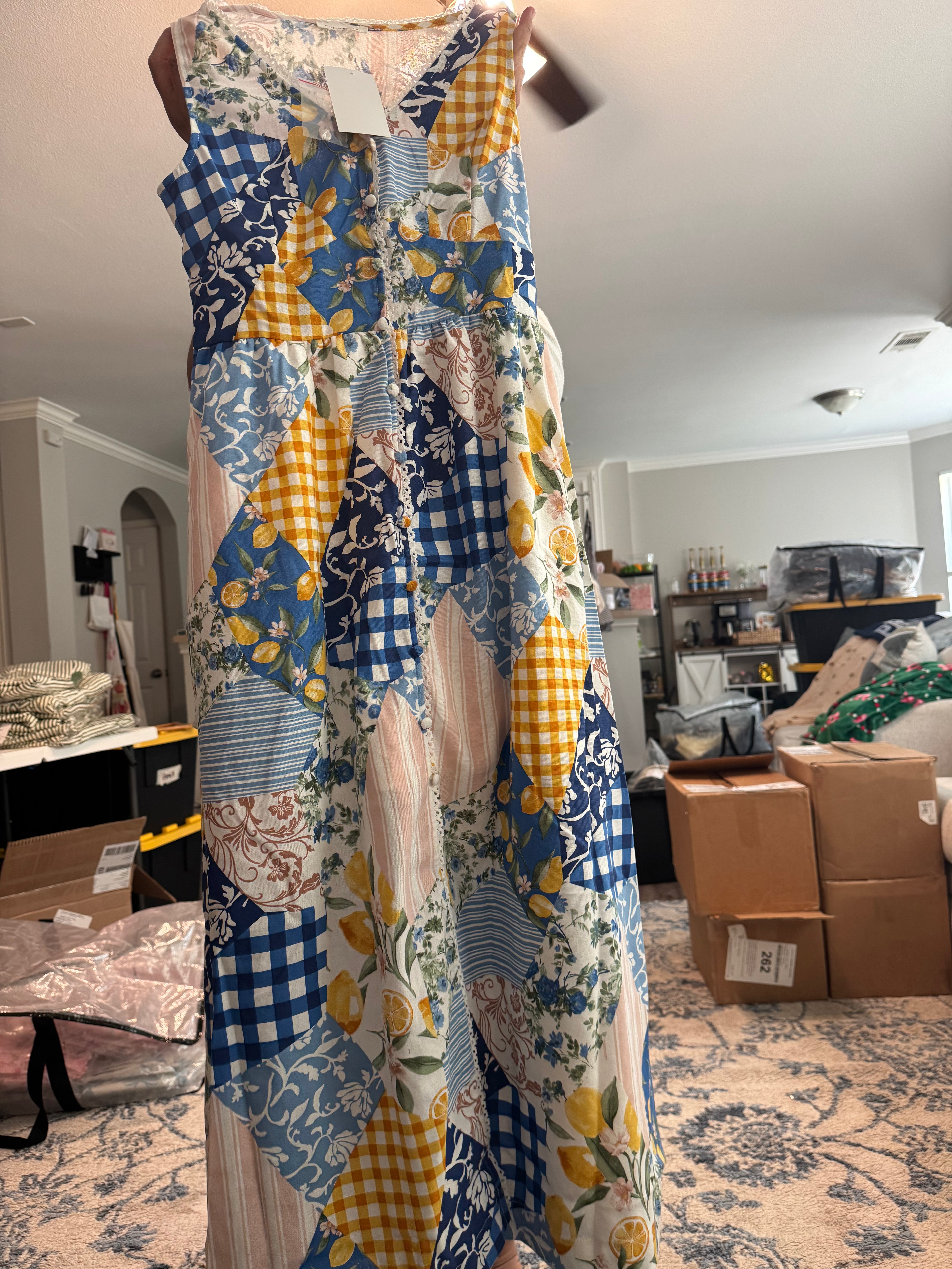 Limonada Patchwork Maxi Dress