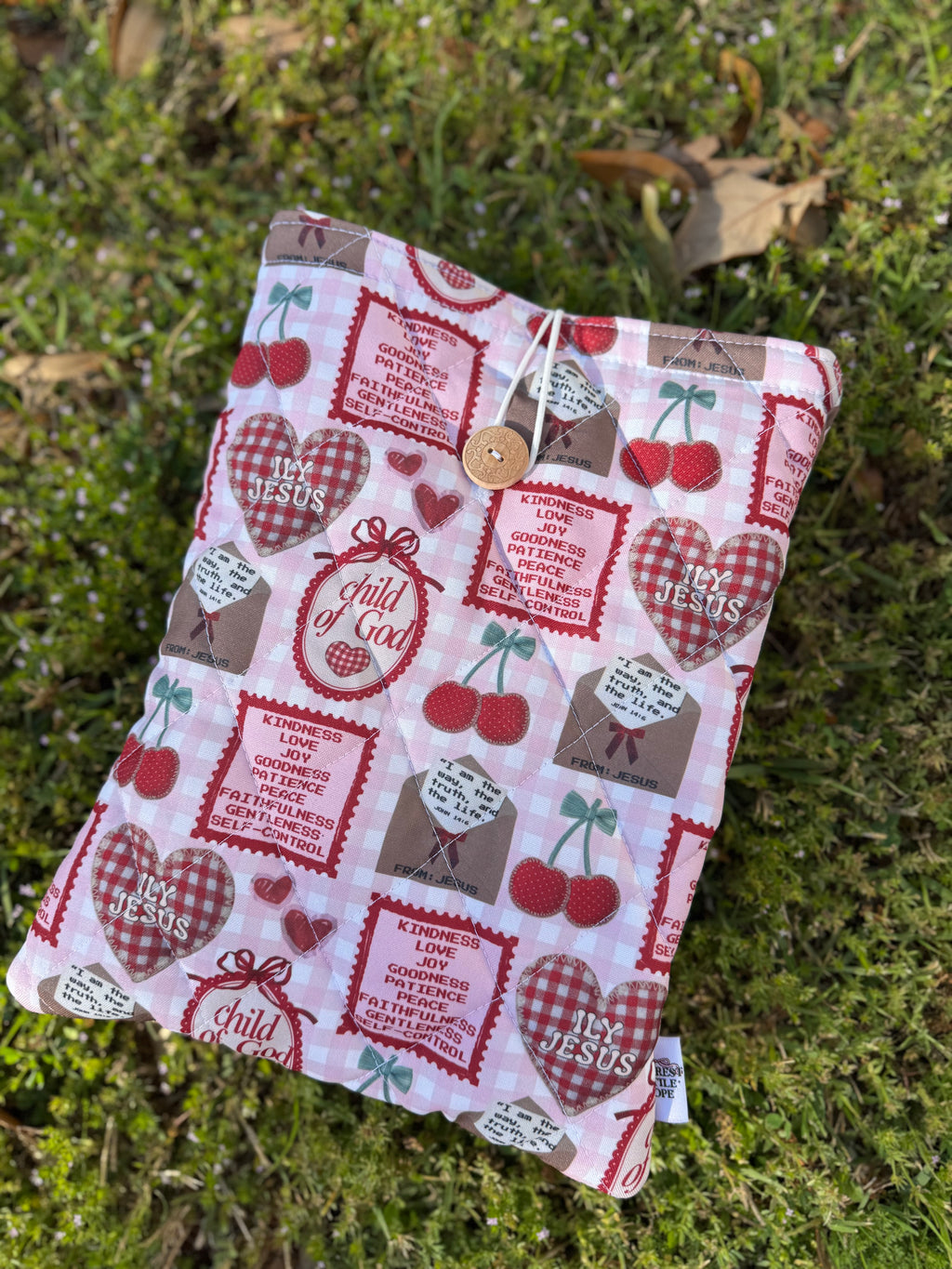 Gingham Christian Bible Cover