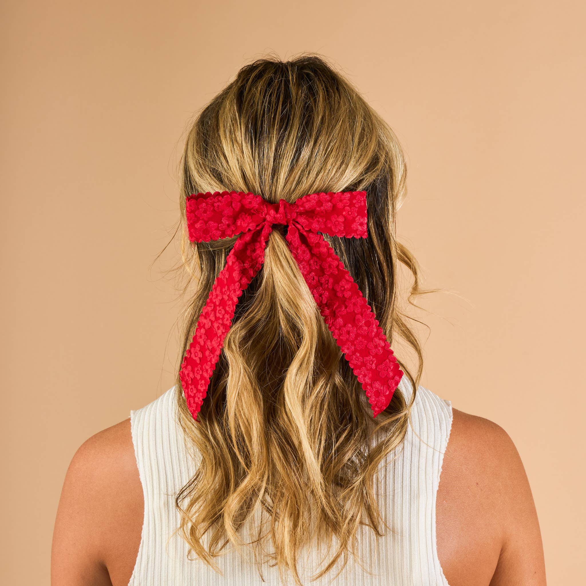 Darling Hair Bow - Red