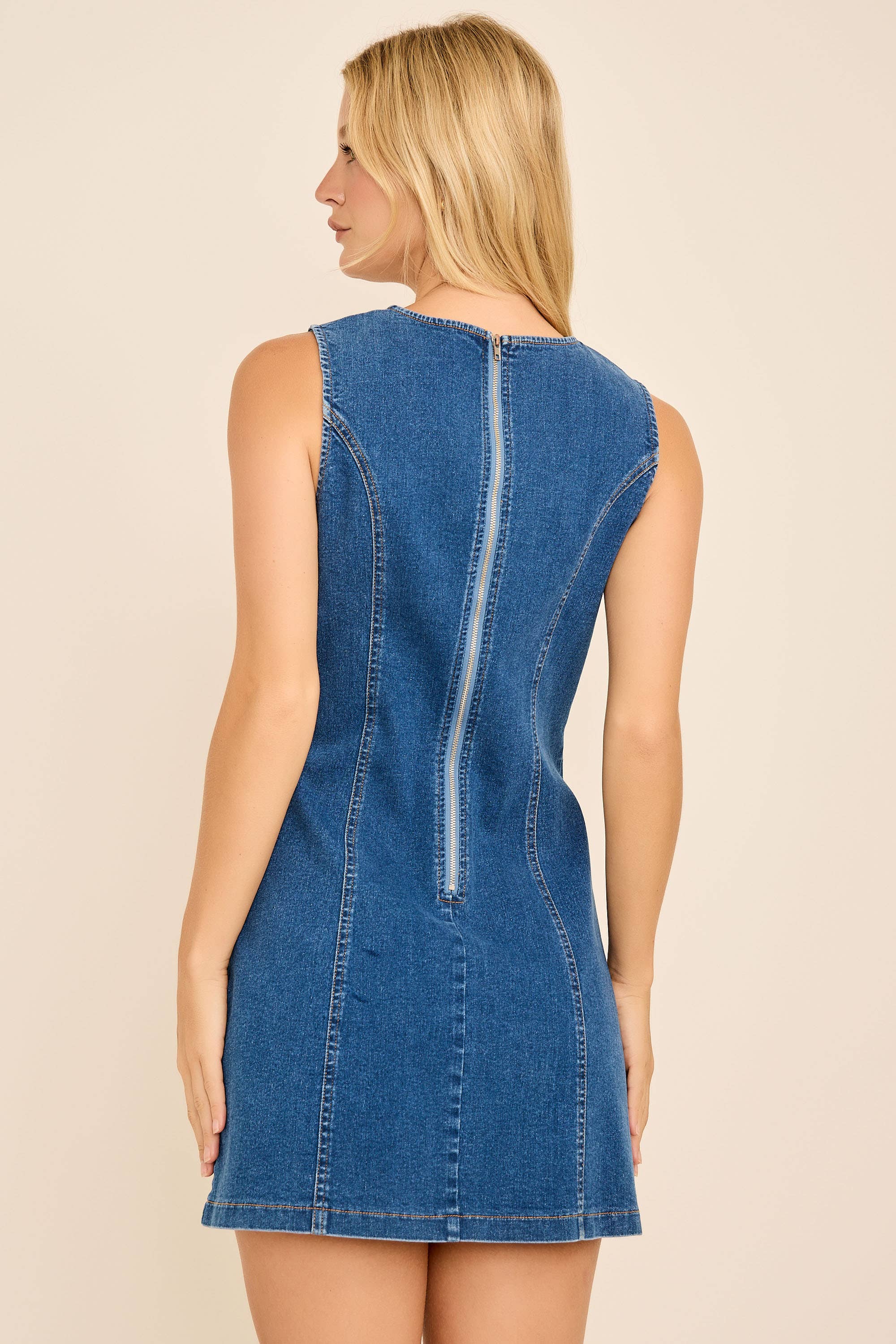 Shoreline Sweetheart Denim Dress