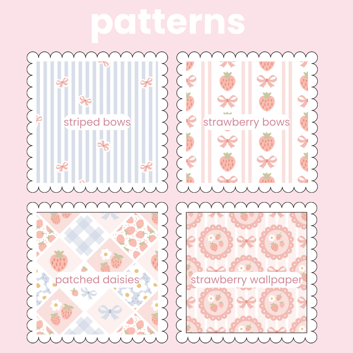 Strawberry Bows Bible Cover