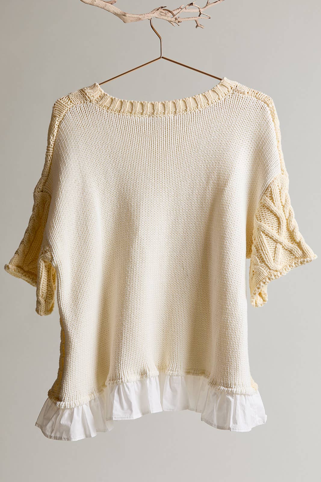 Ruffle Cable Knit