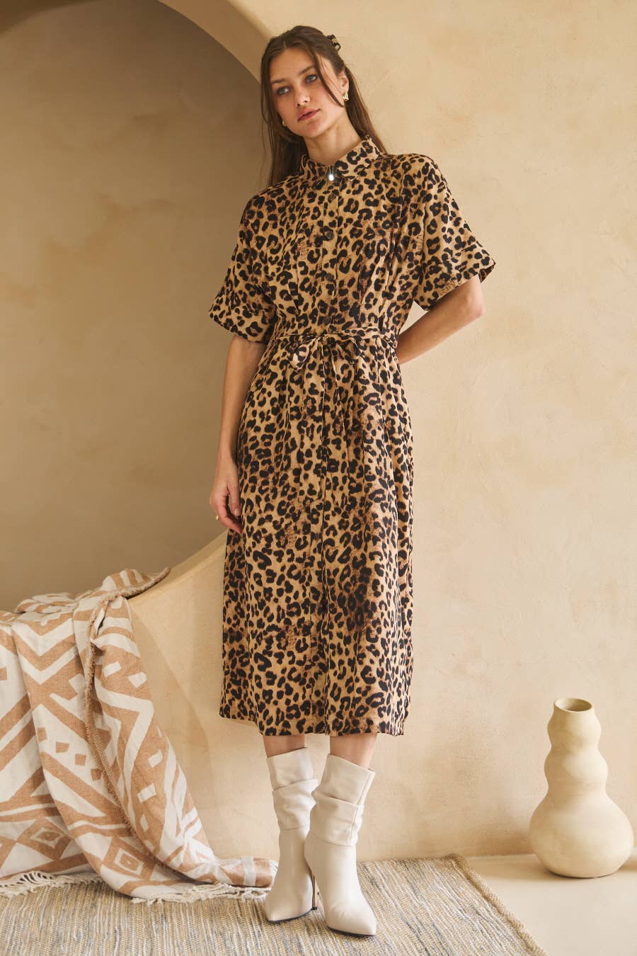 Wynona Belted Shirt Dress