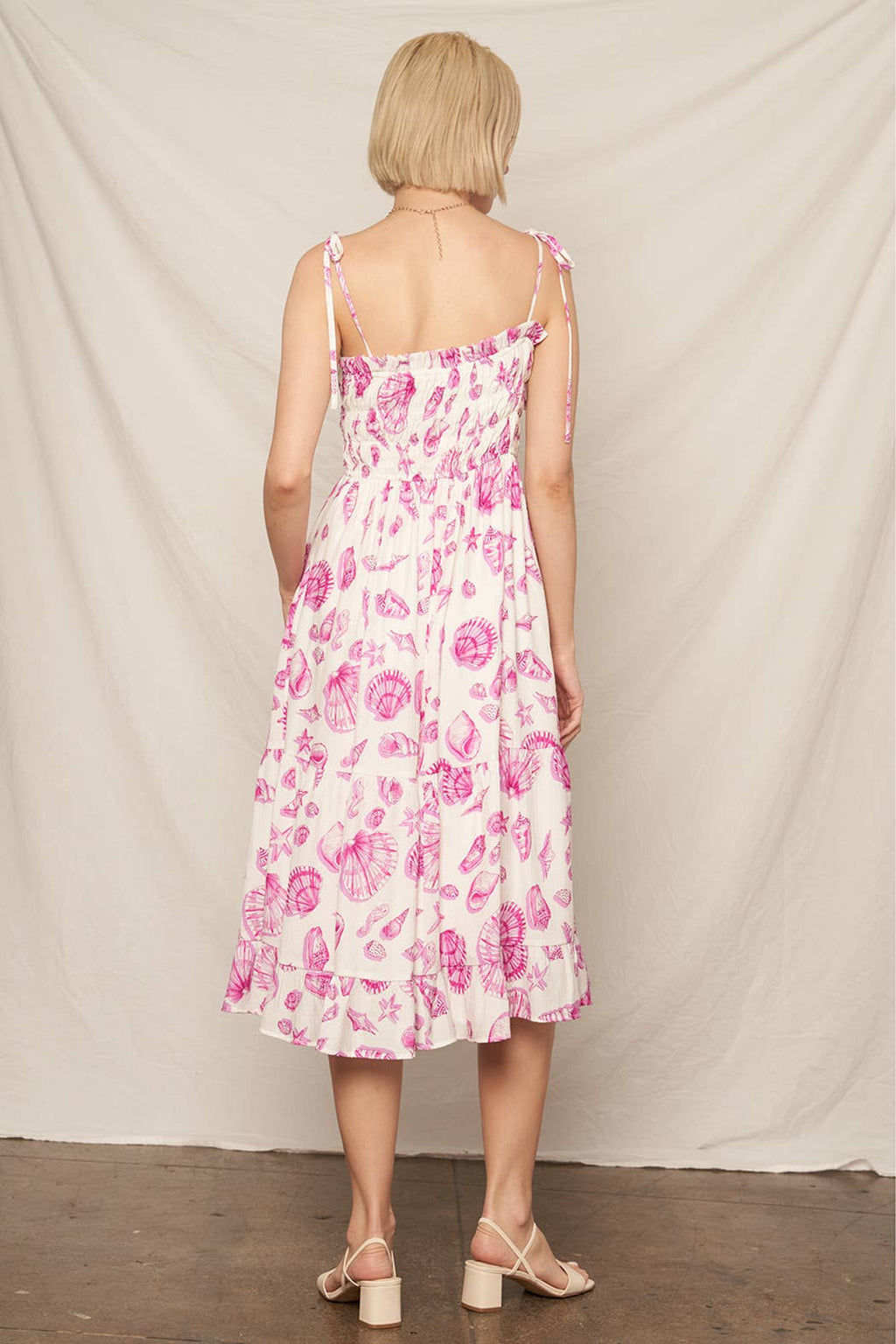 Coastal Kiss Seashell Midi Dress
