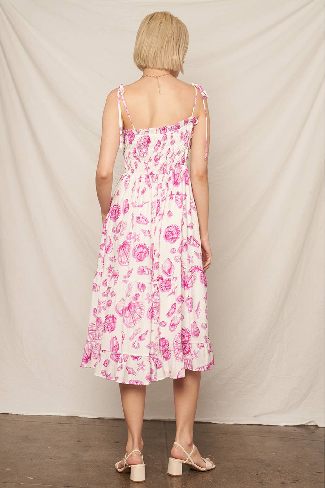 Coastal Kiss Seashell Midi Dress