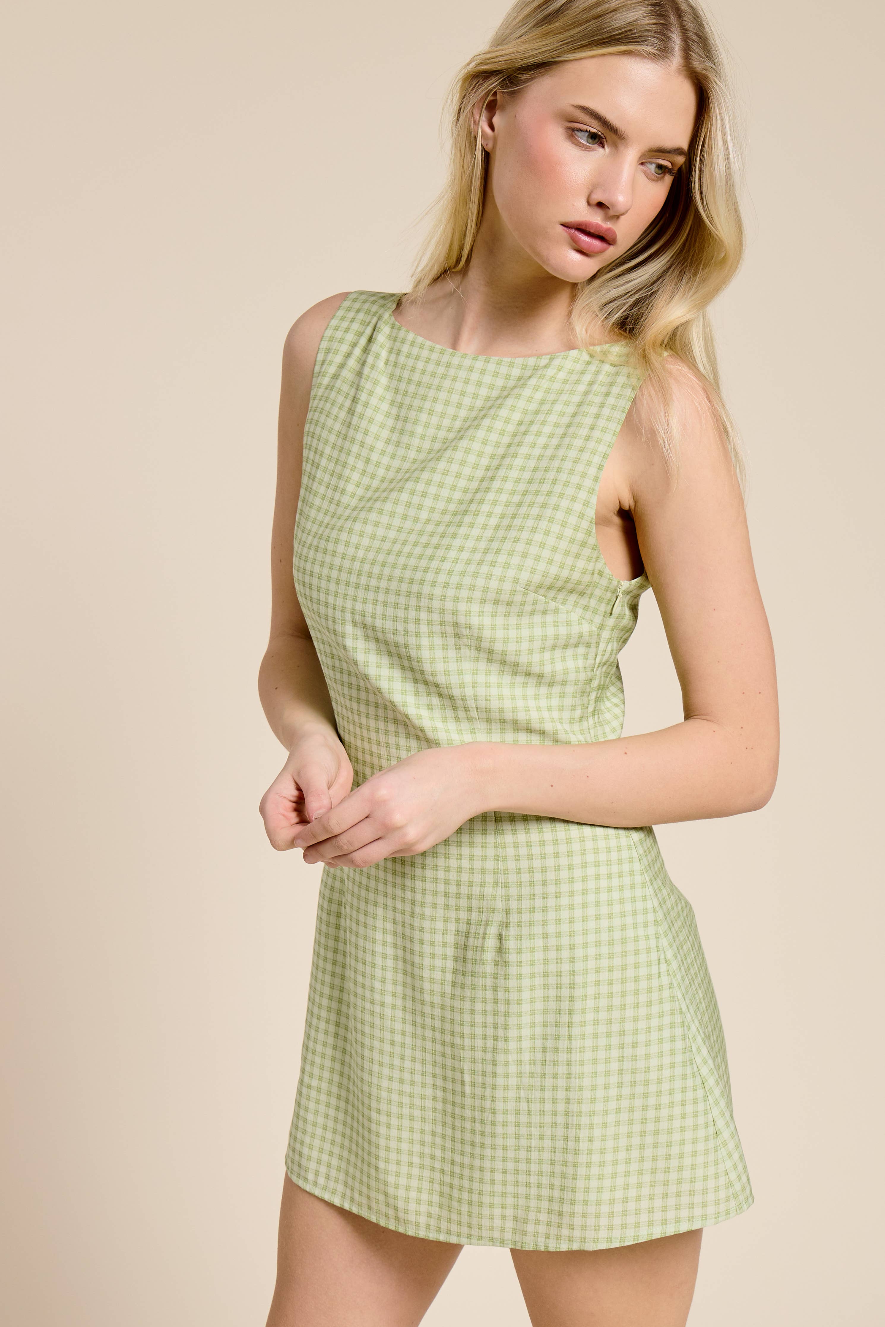 green gingham dress Green Gingham Mini Dress | Spring & Summer Dress