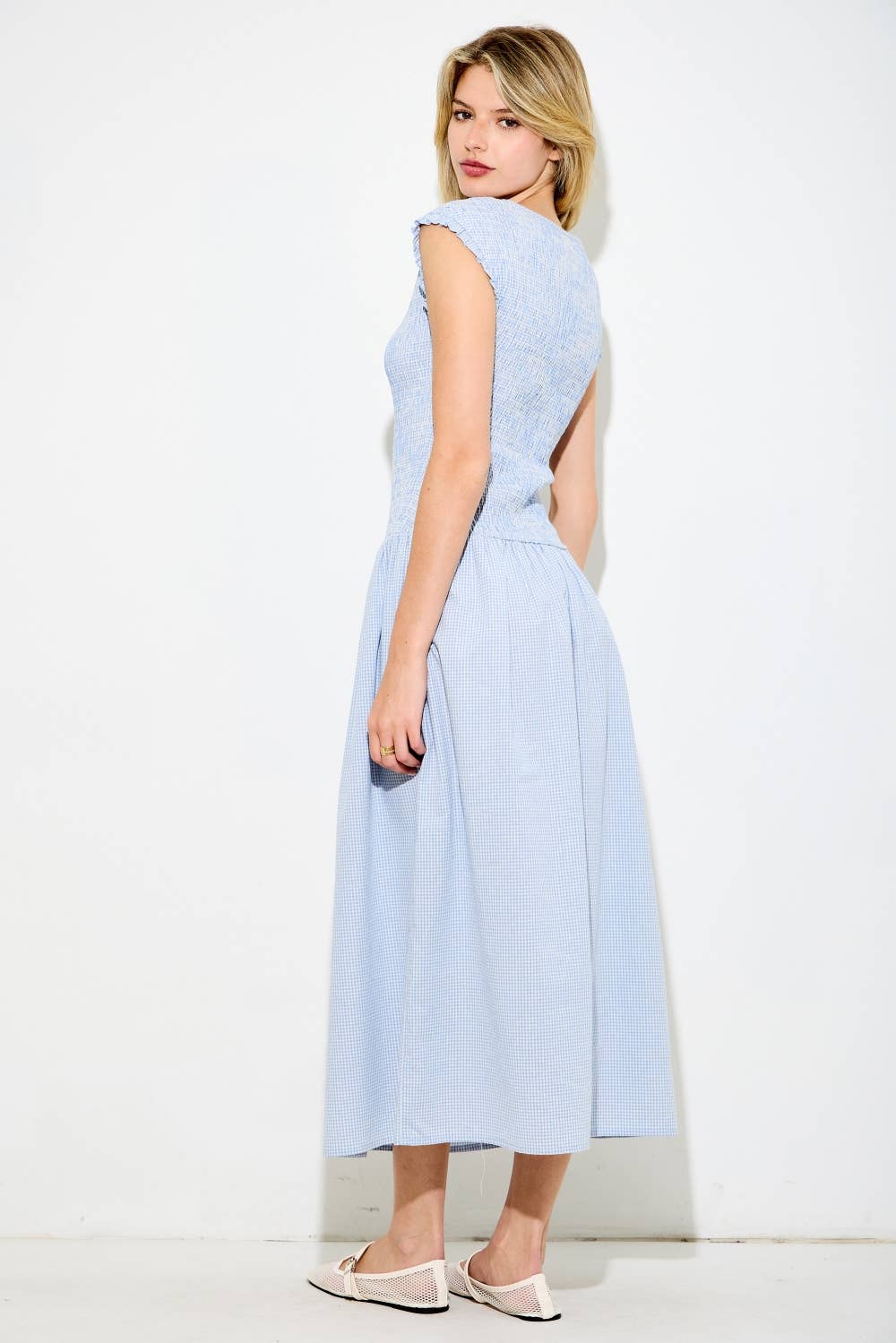 Selah Maxi Dress: Light Blue