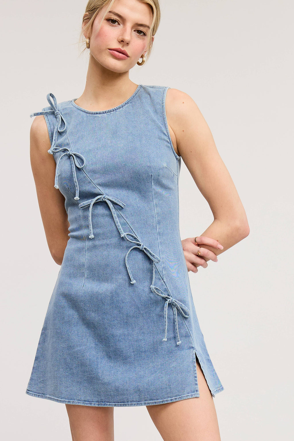 Delilah Ribbon Denim Dress