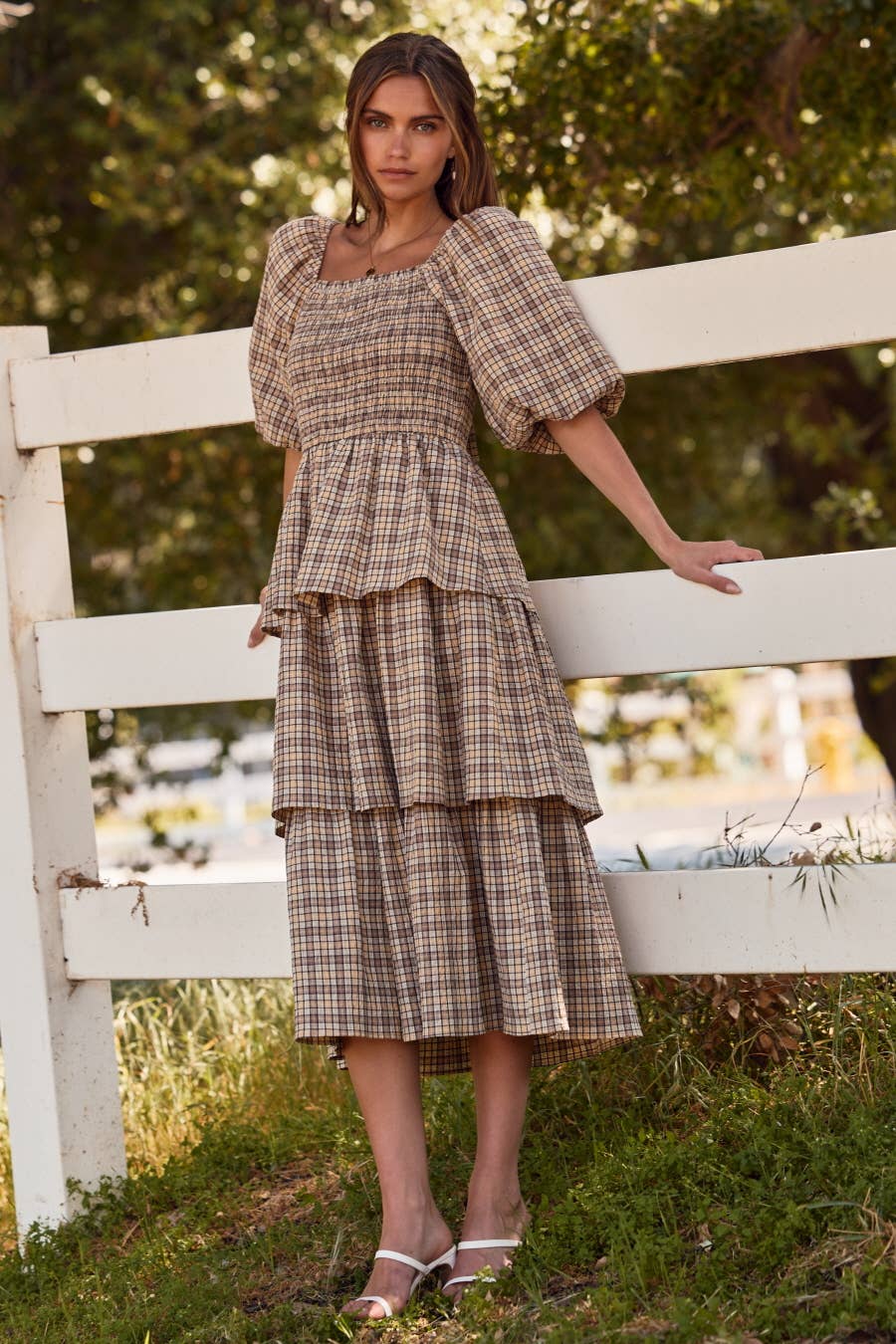 Haven Smocked Midi Dress