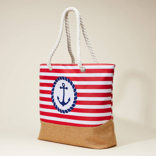 Anchored In Love Beach Tote